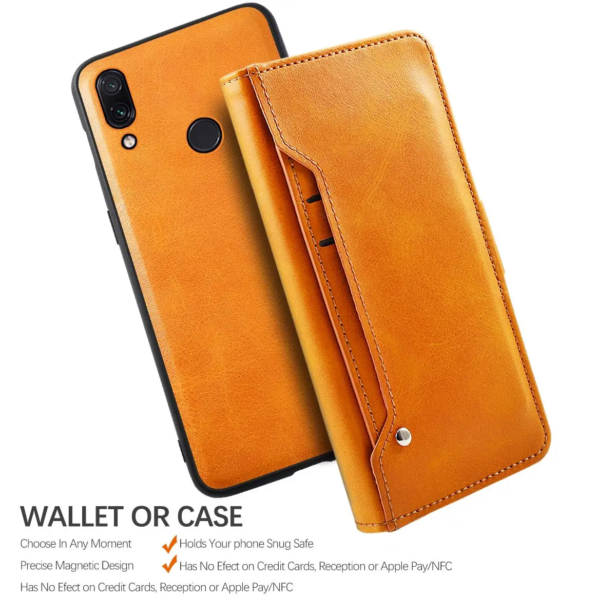 Чехол-книжка с подставкой для Xiaomi Redmi Note 7, Отделяемый из искусственной кожи, Магнитный чехол-кошелек с карманом для карт, автомобильный держатель, функциональный чехол