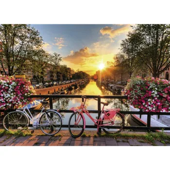 

Painting By Numbers DIY Dropshipping 40x50 50x65cm Beautiful Amsterdam sunris Scenery Canvas Wedding Decoration Art picture Gift