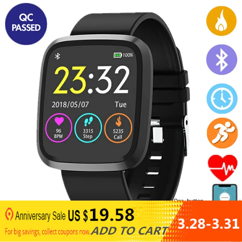 

Waterproof Sports Smart Watch Men Women Oxygen Heart Rate Monitor Blood Pressure Fitness Tracker GPS Smartwatch For Android Ios