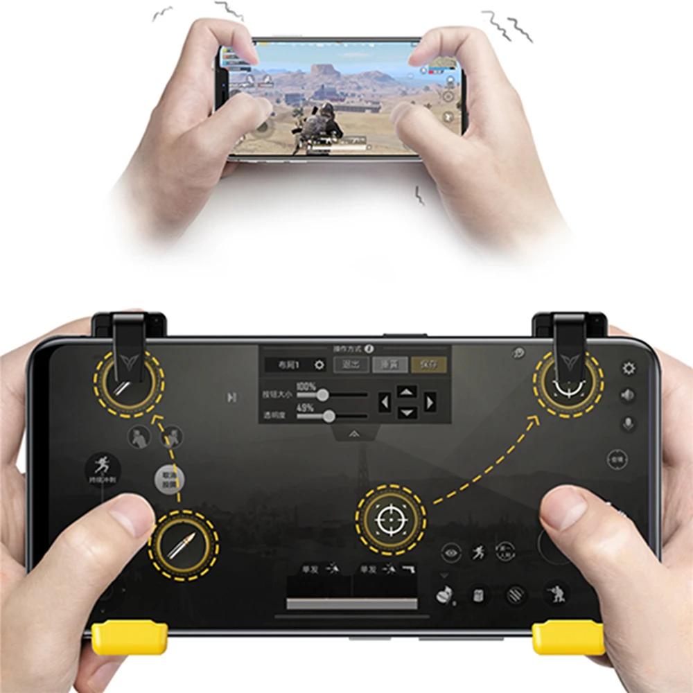 

FlyDiGi Gamepad for iphone IOS & Android For PUBG Mobile Game Hand-held Button-type Pubg Shoot Mobile Phone Game Controller
