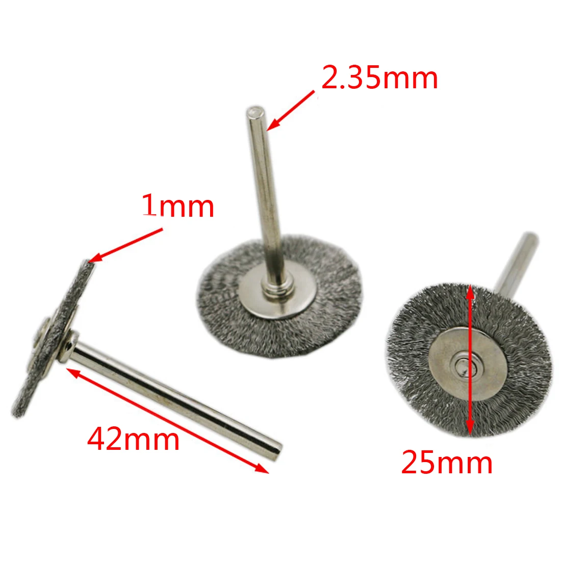 Мини дрель шлифовальный станок роторные инструменты из нержавеющей стали щетки колеса провода набор полировки Dremel щетка абразивные аксессуары