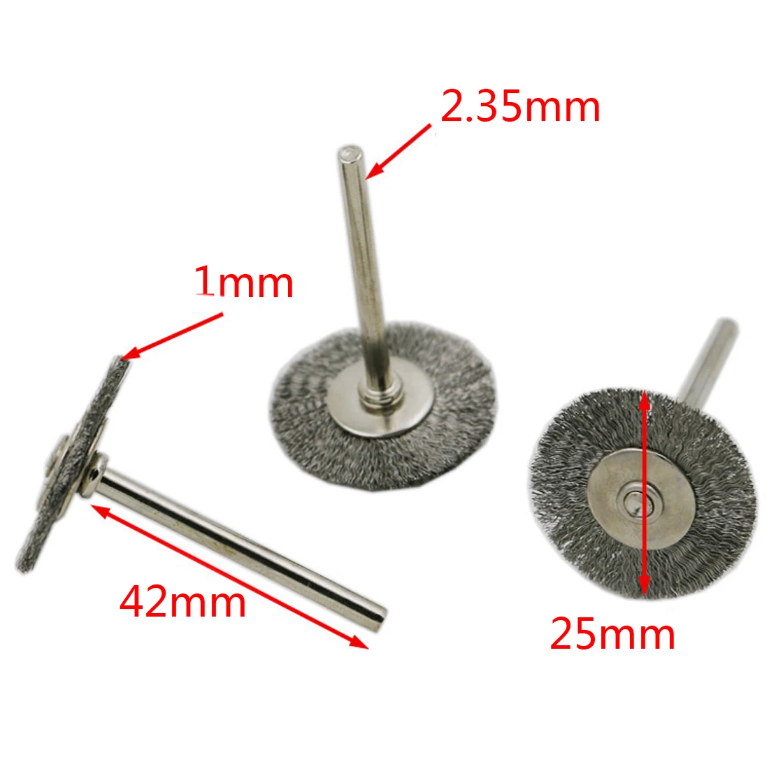 16pcs Abrasive Tool Accessories Steel Wire Wheel Brushes  Wheel Diameter Brushes for Grinder  Rotary Tool