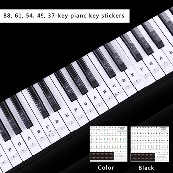

Piano Sticker Transparent Piano Keyboard Sticker 54/61/88 Key Electronic Keyboard 88 Key Piano Stave Note Sticker For Piano Keys