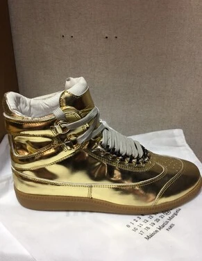 maison margiela gold sneakers