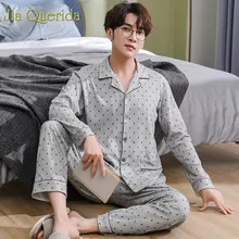 J& Q пижамы мужской Весенняя мода для мужчин спальный костюмы Домашняя одежда пижамный комплект хлопок высокая качественная Пижама 2 шт