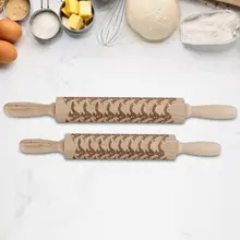 Рождественская рельефная скалка для выпечки печенья, торта, декоративное тесто, роликовая форма для вкусного печенья, помадки, торты