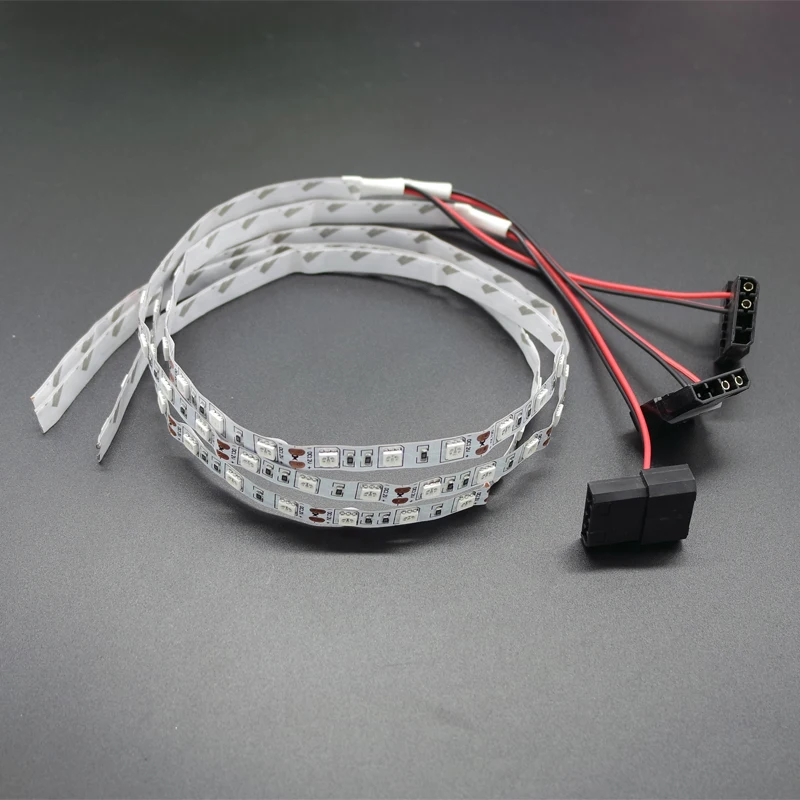 5050 SMD гибкая светодиодная лента 12 В DC Фон ПК Компьютер Корпус клейкая Полоса света