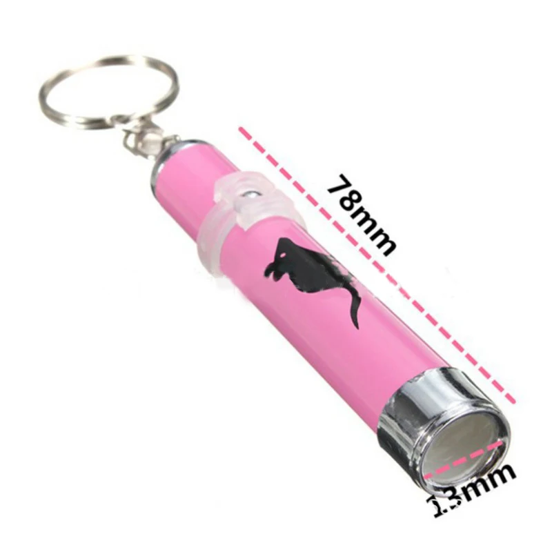 Portable Creative and Funny Pet Cat Toys LED Laser Pointer light Pen With Bright Animation Mouse Shadow