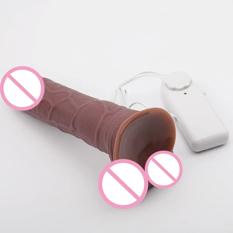 Realistic Penis Artificial Suction Cup, Multi Speed Vibrating Rotating Dildos, Big Rubber Dick Sex Products Sex toys for Woman