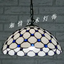 Синий зеленый кристалл Tiffanylamp Сад Дом Кухня Подлинная лампа стеклянная настольная лампа китайская простая современная люстра