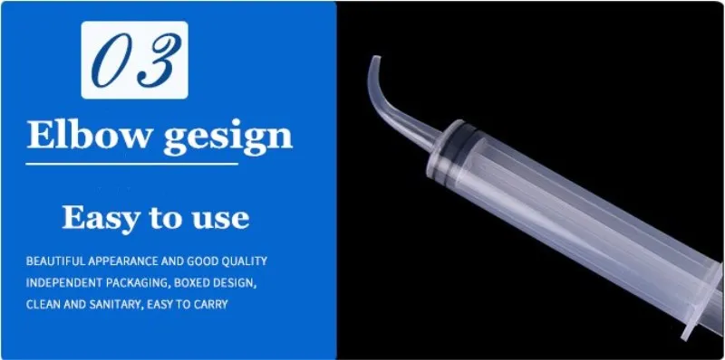 10 шт./компл. 12 мл одноразовый прозрачный локоть ирригация шприц с изогнутый кончик стоматологической помощи для зубные промывки