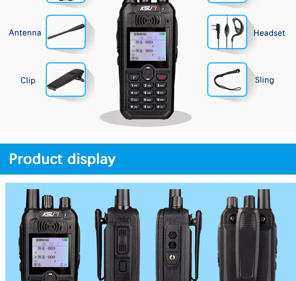 KSUN X-UV5D иди и болтай Walkie Talkie “иди и Портативный УКВ портативной рации двухстороннее Ham радио трансивер двухдиапазонный ручной иди и болтай Walkie Talkie двухстороннее радио коммуникатор