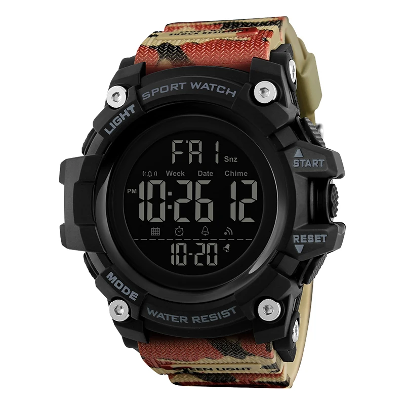 

Fashion Men Digital Watches Professional Waterproof Sports Wristwatch Military Army Week Shock Resistant Alarm Electronic Clock