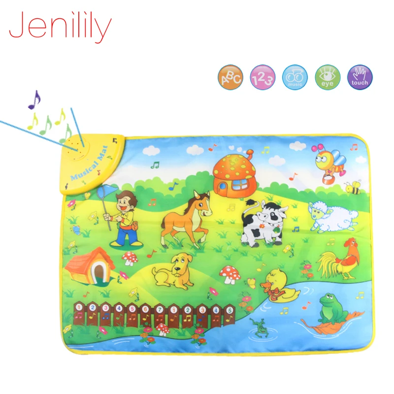 Jenily Tapis De Gymnastique Jn13nc 69x50cm Tapis De Jeu Pour Bebe Musique Animal Chant Vocal Piano Ferme Jeu De Voyage Pour Bebe Aliexpress