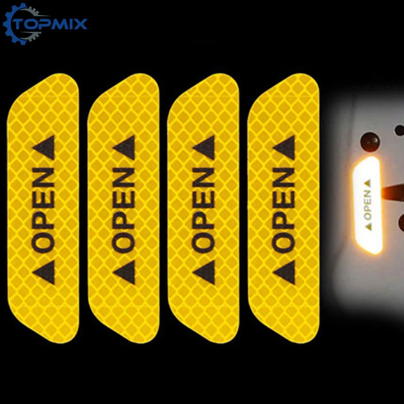Car Door OPEN Sticker Yellow