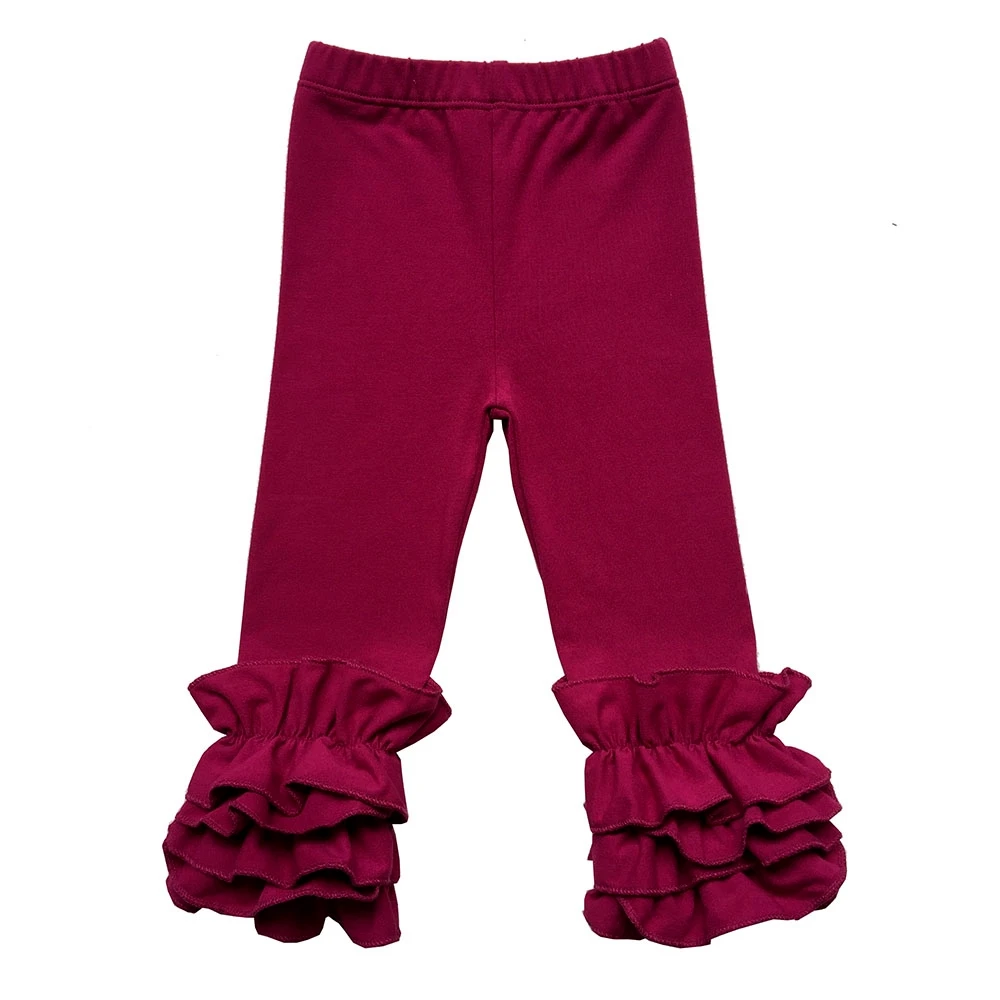 Baby Girls Triple Ruffle Knit Pants Leggings Fall Boutique Layer Ruffle Leggings,Girls Icing Tight Leggings