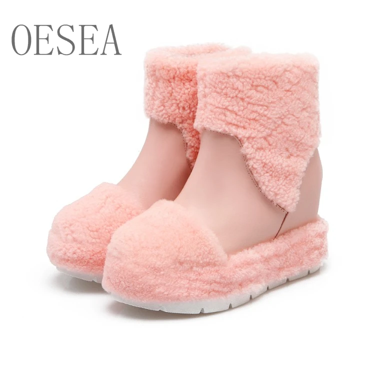 

34-39 HOT Recommended models new warm and comfortable snow boots 2018 fashion sweet PU women's boots back zipper boots