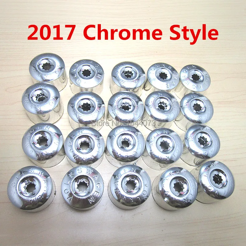 2018 новый стиль 20 шт. хромированные колпачки на колесную гайку болты для VW Jetta Golf 5