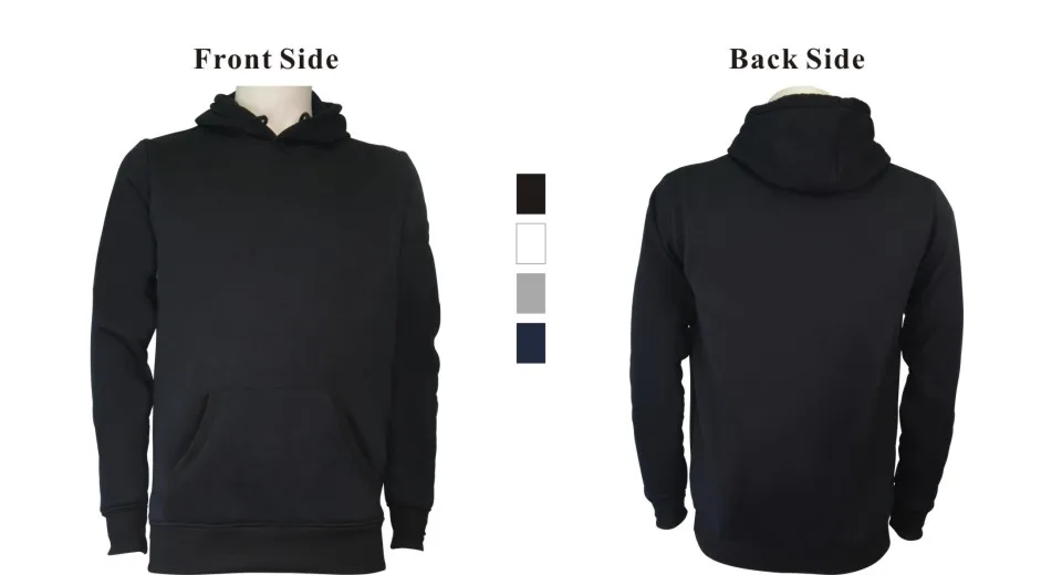 Men's Charming Pullover Hooded Sweatshirt Front n Back