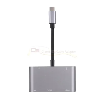 

10PCS/USB-C USB 3.1 Type C to HDMI & VGA & USB3.0 OTG & Female Charger & Audio Adapter for Laptop