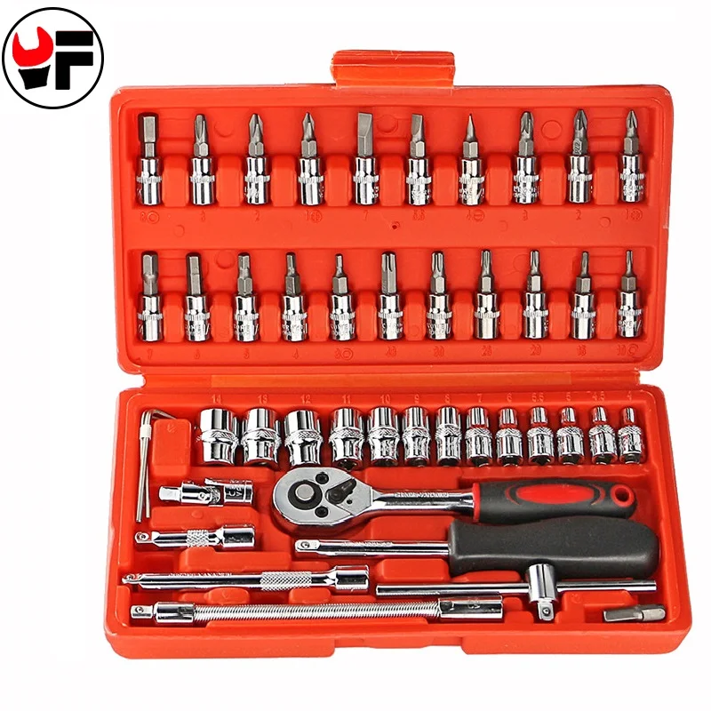 Free Shipping 46 Pcs Universal Heads Key Wrench Tool for Repairing Car