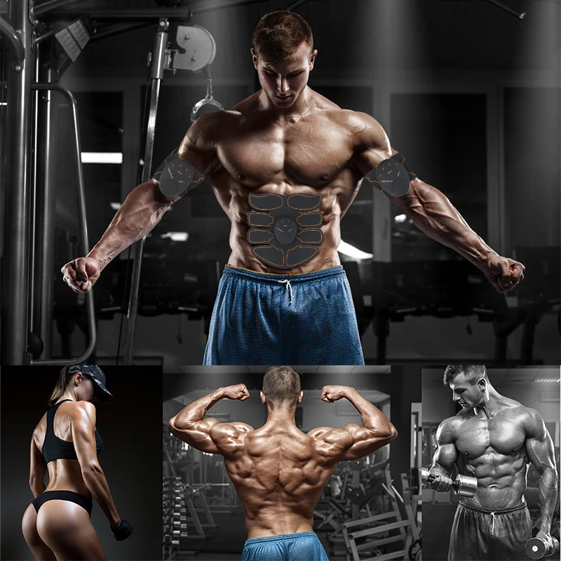 Fitness Abdominal Muscle Trainer EMS Press Stimulator Electric Slimming Machine For training apparatus Fitness Gym Equipment-10
