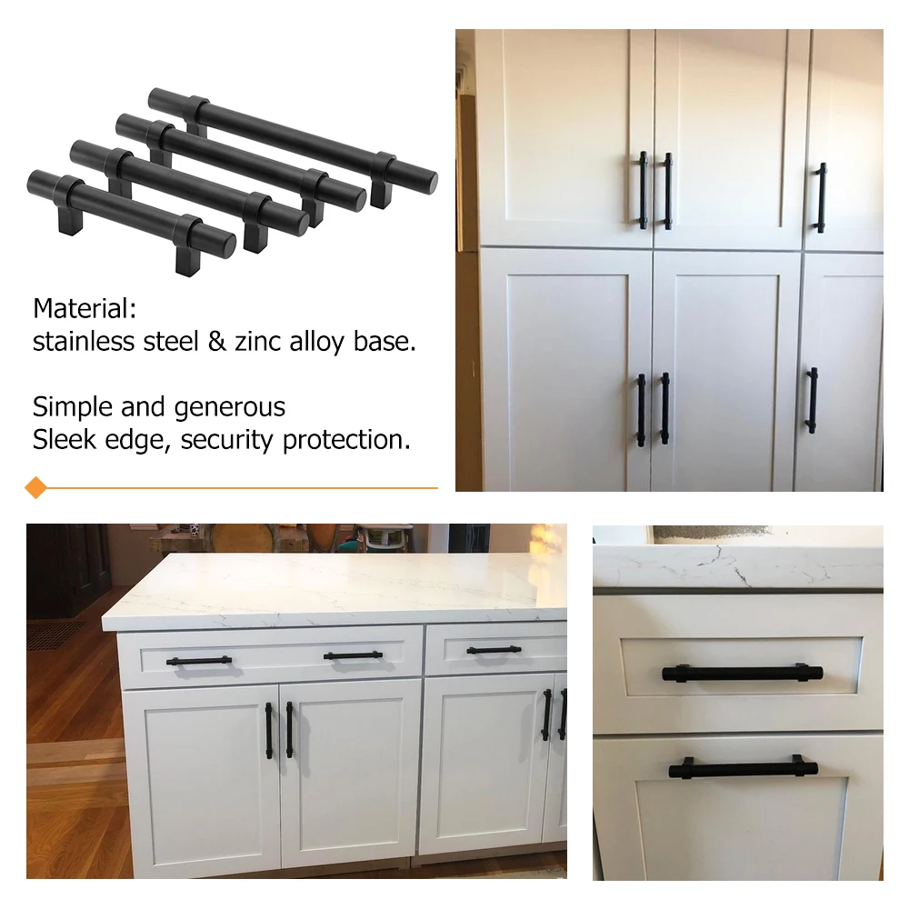 Goldenwarm Black Drawer Pulls Kitchen Cabinet Handles 25 Pack