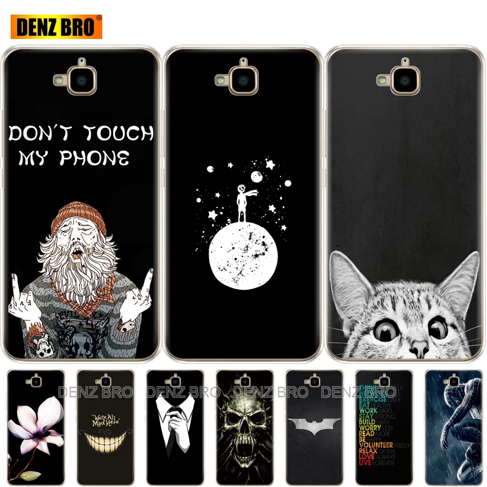 

soft phone case for Huawei Honor 4C Pro Honor 4C Pro Cover Soft Silicone for Huawei Y6 Pro 2015 Case TIT-L01 TIT-TL00 black