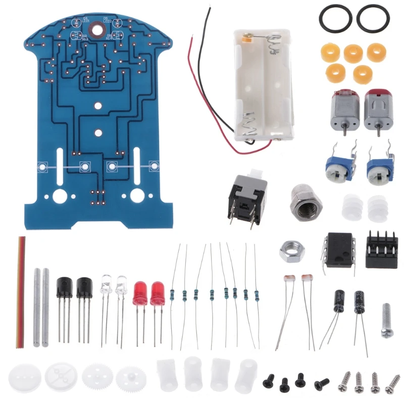 D2-5 интеллектуальное отслеживание линии автомобиля DIY Kit Набор TT Двигатель электронных компонентов смарт-патруль