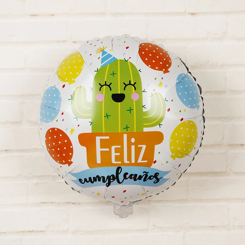 

New 18-inch Spanish round cactus Aluminum Film Balloon Spanish Tropical party decoration