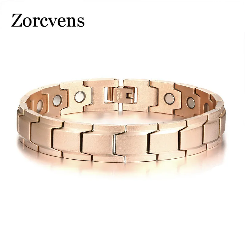 ZORCVENS стильные био энергетические браслеты для мужчин 12 мм из нержавеющей стали