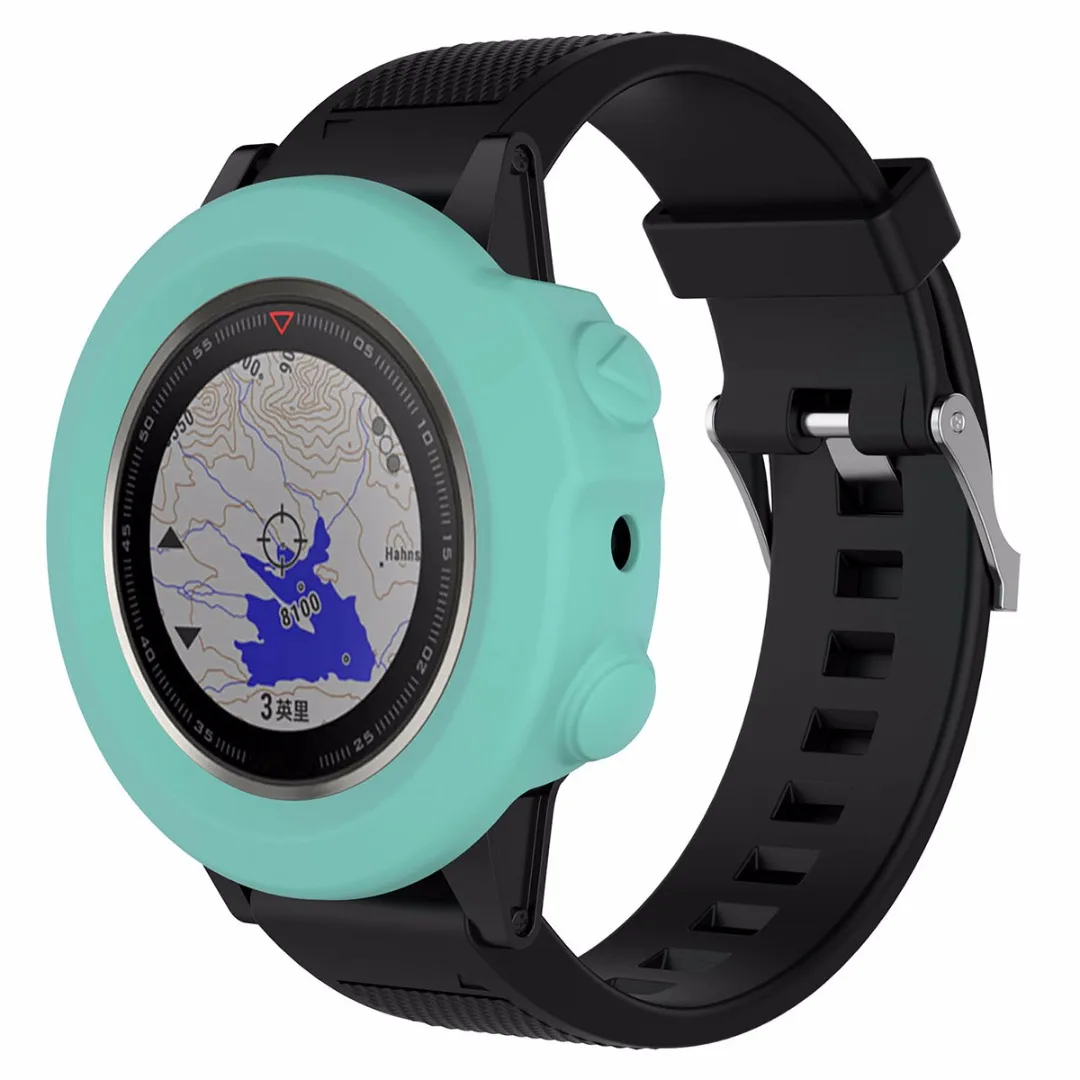 Mayitr Silicone Band Cover Case Skin Protector For Garmin Fenix 5X GPS Watch