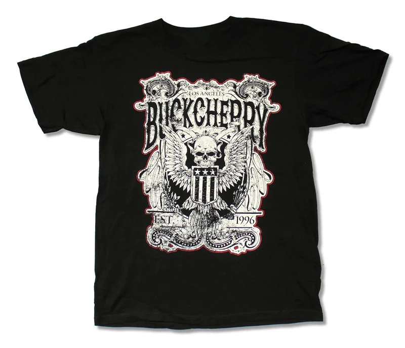 Custom T Shirts Online O-Neck Short Sleeve Buckcherry Crest Tour 2013 (Co Springs-Sacramento)  Fashion T Shirts For Men