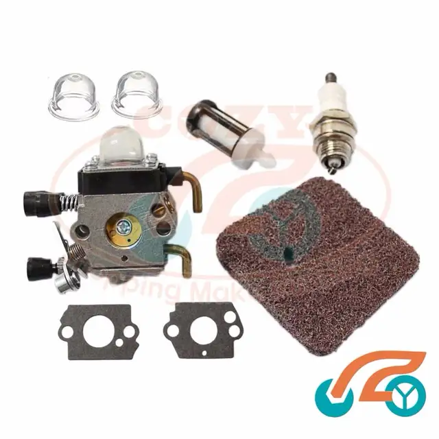 US Carburetor Air Filter Spark Plug For STIHL FS38 FS45 FS55 FC55 FS74 FS75 FS76 FS80 FS85 KM80 TRIMMER ZAMA C1Q Series In Chainsaws From