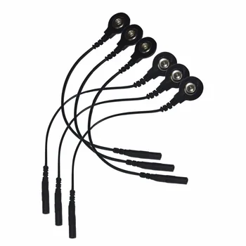 

Wholesale 50Pairs/Lot Adapter Tieline Short Lead Connecting Cables Plug Hole 2.0mm Snap 3.5mm For TENS/EMS Digital Therapy