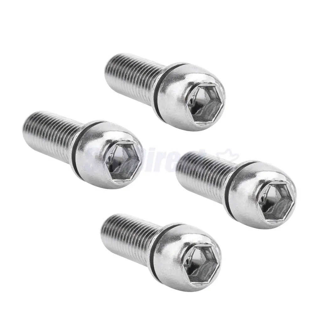8pcs Bicycle Stem Screws Water Bottle Cage Bolts Socket Screws Silver M5 M7