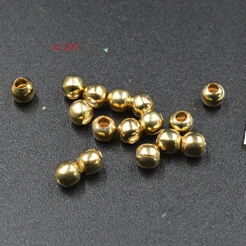 

FLTMRH 100pcs 4mm DIY jewelry accessories part round hollow ball Beads Charms for Bracelets Necklace