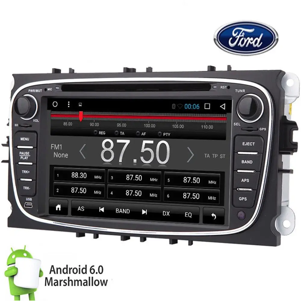 Flash Deal Android 6.0 Car DVD Player in dash car styling Doubel din GPS Nav radio DVR stickers Stereo+CANBUS For Ford Focus Mondeo S-max 1