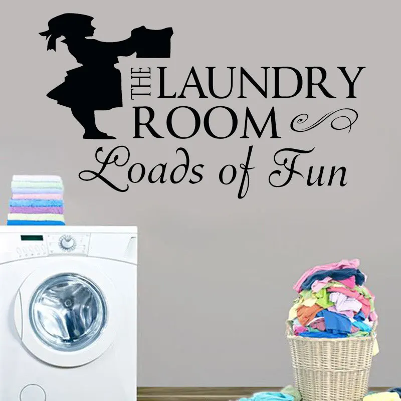 Laundry Room Decal Laundry Room Sign Vinyl Wall Decor Quotes Loads Of
