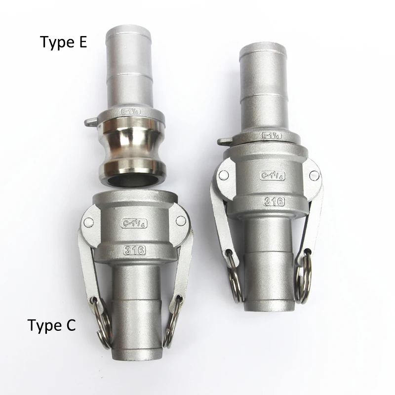 1/" до 2" Тип C+ E Hosetail Barb муфта адаптер кулачковый замок фитинг для шланговых насосов соединительные фитинги