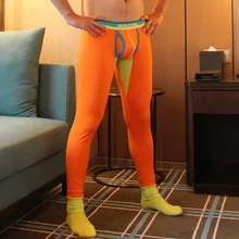 Для мужчин; подштанники новые зимние низкой талией облегающие сексуальные леггинсы хлопок метросексуал подштанники