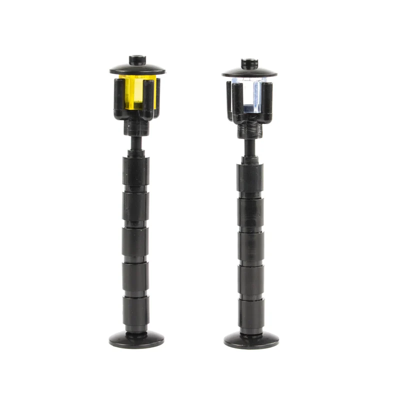 MOC City street Traffic Indicator Lights Building Blocks Halloween Bat Lamp Vintage Park Street Light Model Parts Bricks Toys 3