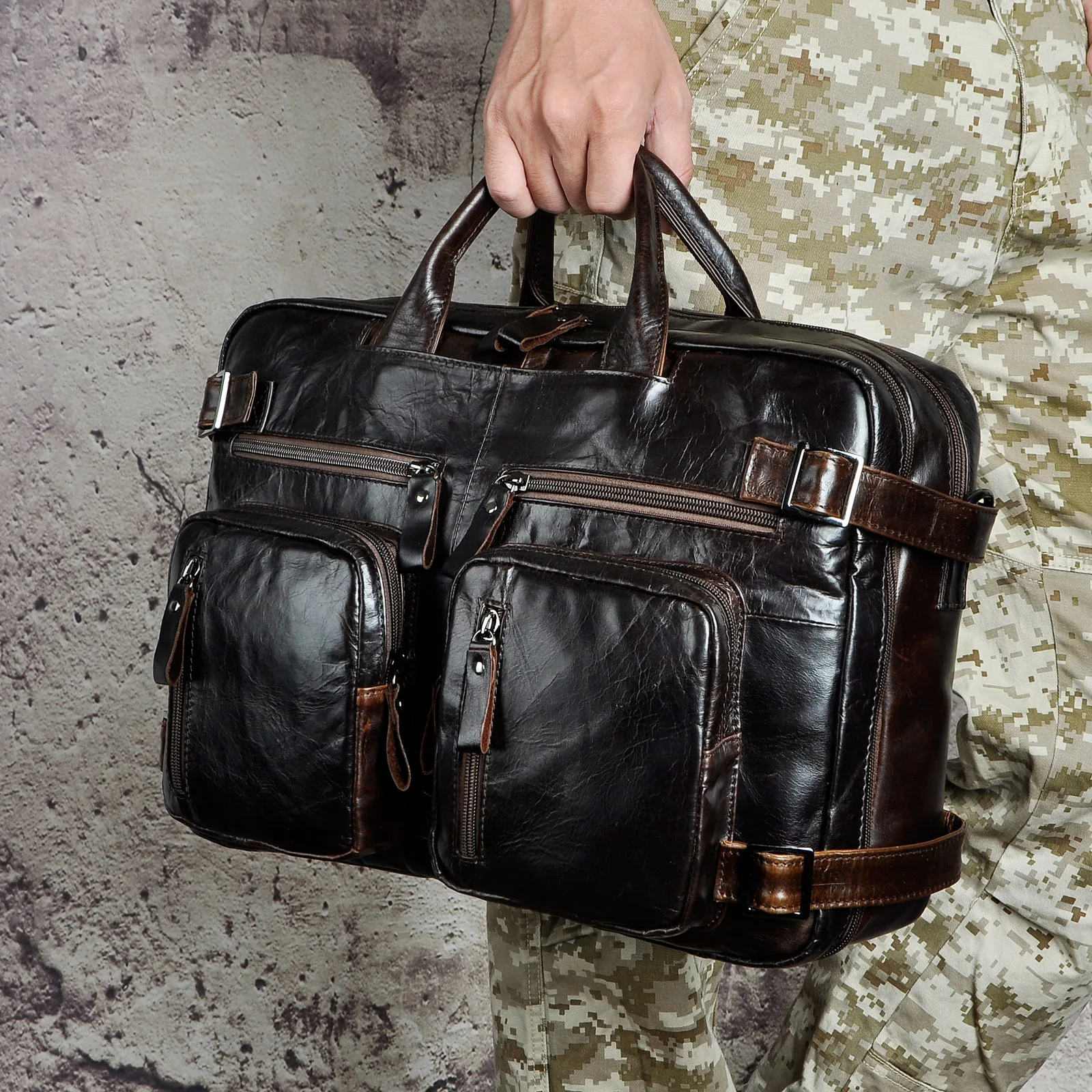 Echt Echt Lederen Fashion Business Aktetas Messenger Bag Mannelijke Ontwerp Reizen Laptop Document Case Tote Portfolio Tas k1013c Echt Echt Lederen Fashion Business Aktetas Messenger Bag Mannelijke Ontwerp Reizen Laptop Document Case Tote Portfolio Tas k1013c