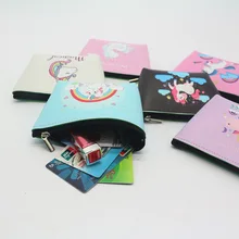 Милые детские кошельки для монет с единорогом для девочек, милые женские Мини-Кошельки для монет, кошелек для монет, подарок на молнии для детей