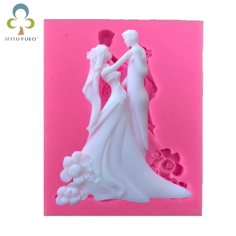 Новинка 2018 г. Силиконовая Форма Sugarcraft форма для помадки невесты и жениха
