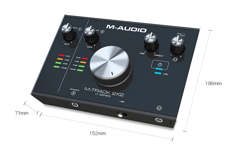 M AUDIO Track 2x2 Профессиональная звуковая карта USB аудио интерфейс внешняя