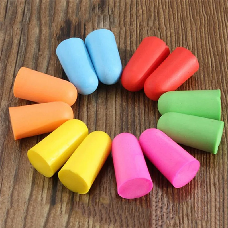 10 пар красочных мягких пенопластовых затычек для ушей шумоизоляция наушники с шумоподавлением для путешествий Пластырь от храпа