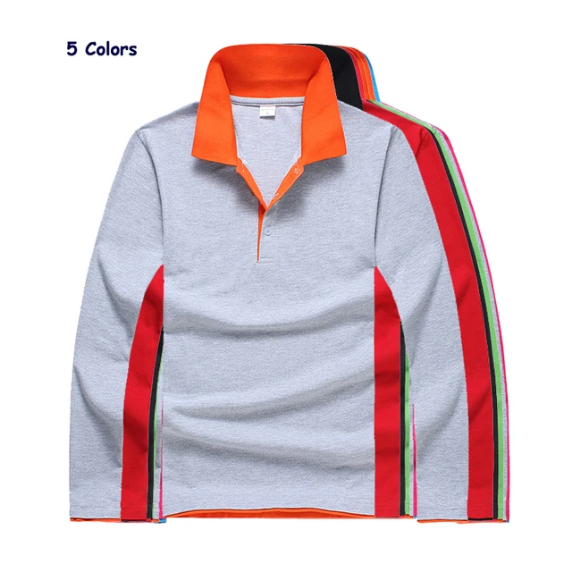 Fashion 2018 Mens Long Sleeve Solid Color Polos Shirts Casual Cotton Fashion 2018 Mens Long Sleeve Solid Color Polos Shirts Casual Cotton Lapel Clothing Tops Free Shipping