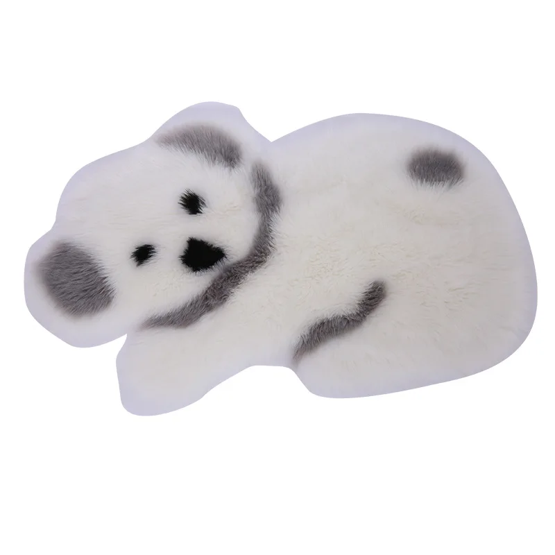 

60X90cm Faux Sheepskin Koala / Panda Special-shaped Rug 5cm Long Hair Suede Fabric Living Room/bedroom Decorative Carpet