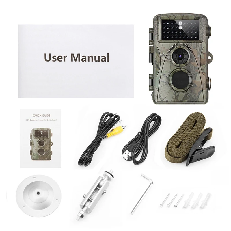 

12MP 1080P Full HD Trail Camera Infrared Wildlife Camera with Night Vision 65FT IP56 Waterproof Game Cam for Monitoring